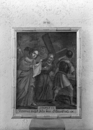 Kreuzwegstationen — Station 6: Veronica reichet Jesus das Schweißtuch