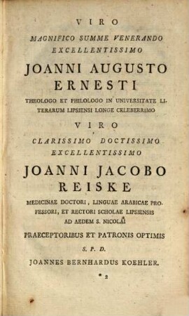 Observationes philologicae in loca selecta Sacri Codicis : Accedunt emendationes in Dionem Chrysostomum et alios Scriptores graecos