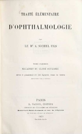 Traité élémentaire d'ophthalmologie
