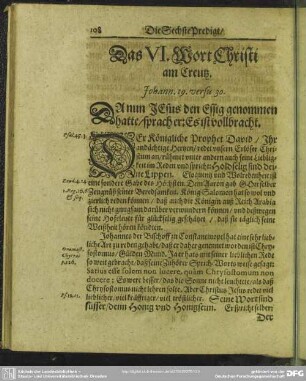 Das VI. Wort Christi am Creutz