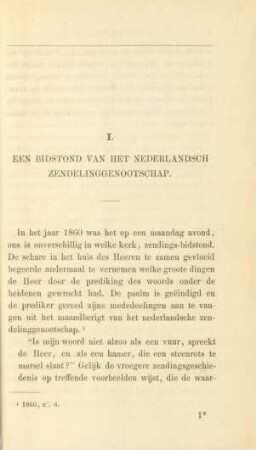 I. Een bidstond van het Nederlandsch zendelinggenootschap