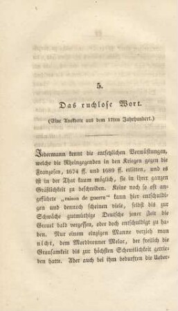 5. Das ruchlose Wort
