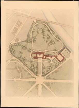 Schloss Bellevue, Berlin Erweiterung: Lageplan 1:1500