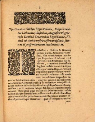 Regni Poloniae Magnique Ducatus Lithuaniae senatorum Ad declaratorias senatorum regni Sueciae Responsoriae