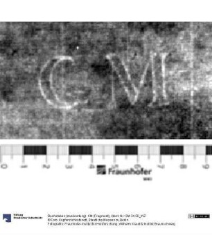 Buchstaben (zweikonturig): CM (Fragment)