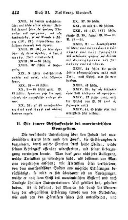 II. Die innere Beschaffenheit des marcionitischen Evangelium.