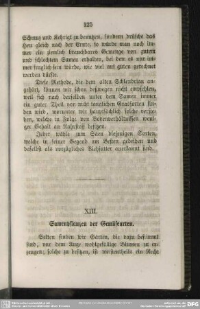 XIII. Samenpflanzen der Gemüsearten