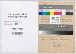 Entnazifizierung Alfons Paas, geb. 14.04.1912 (Ingenieur)
