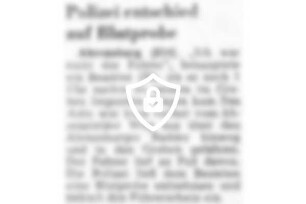 Polizei entschied auf Blutprobe