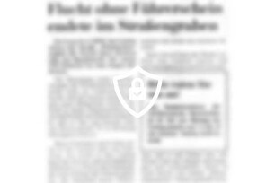 Flucht [Name maskiert] endete im Straßengraben