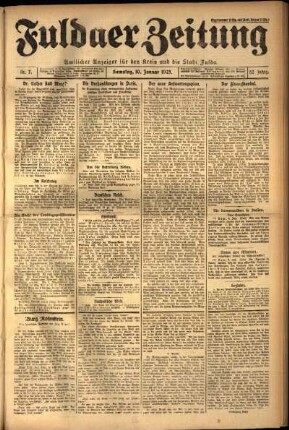 Ausgabe vom Samstag, den 10. Januar 1925.
