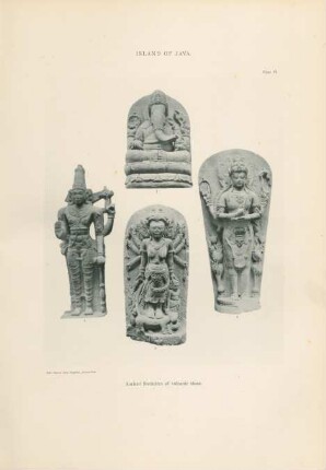 Plate VI. Island of Java. Ancient statuettes of volcanic stone