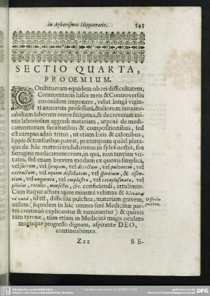 Sectio Quarta
