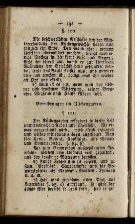 § 101-106. Verrichtungen im Küchengarten.