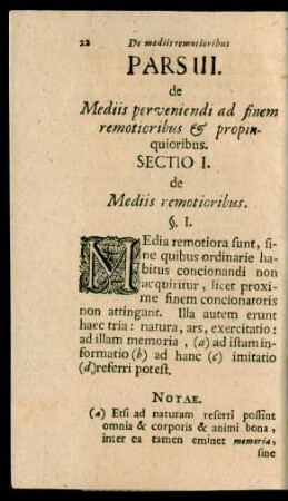 Pars III. de Mediis perveniendi ad finem remotioribus et propinquioribus