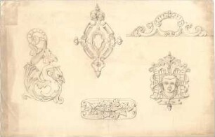 Zocher, Ernst; Fontainebleau; Ornamente - Ansichten