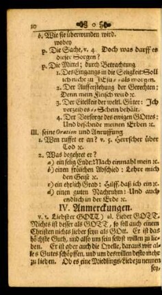 IV. Anmerckungen