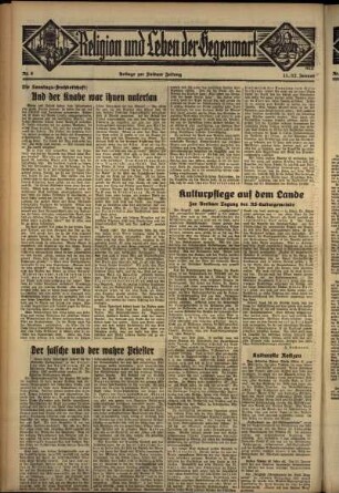 Zweite Ausgabe vom Samstag, den 11. Januar 1936.