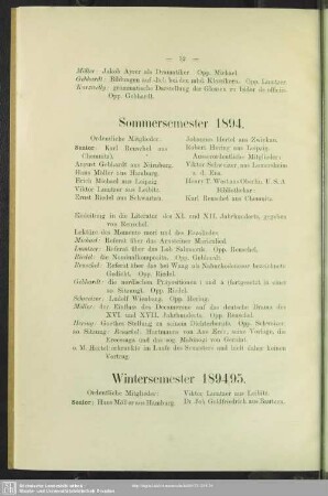 Wintersemester 1894/95