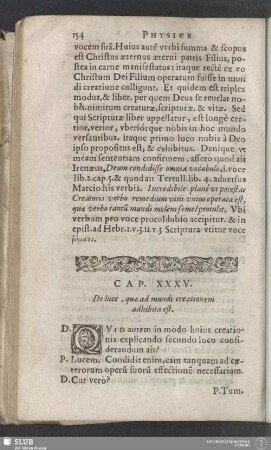 Cap. XXXV. De luce, quae ad mundi creationem adhibita est