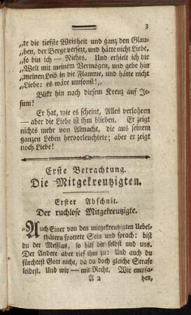 Erster Abschnit. Der ruchlose Mitgekreutzigte.