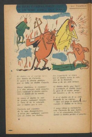 En estas estrofas hablo de un pobre diablo muy diablo