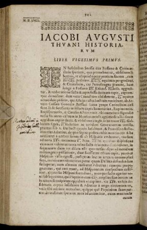 Liber Vigesimus Primus.
