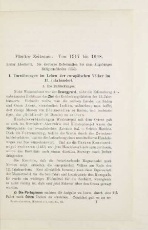 Fünfter Zeitraum. Von 1517 bis 1648