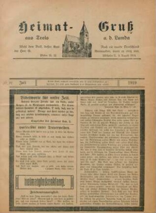 14.1919: Heimatgruß aus Treis a. d. Lumda