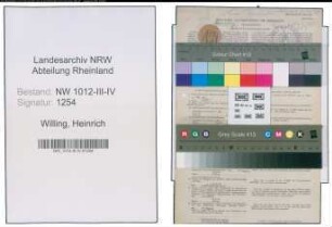Entnazifizierung Heinrich Willing , geb. 30.01.1912 (Arzt)