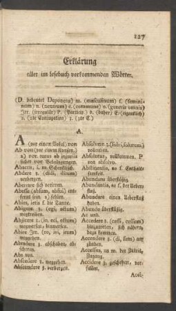 Erklärung aller im Lesebuch vorkommenden Wörter