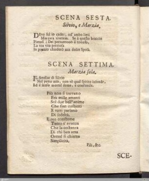 Scena Sesta. / Sechster Aufftritt.