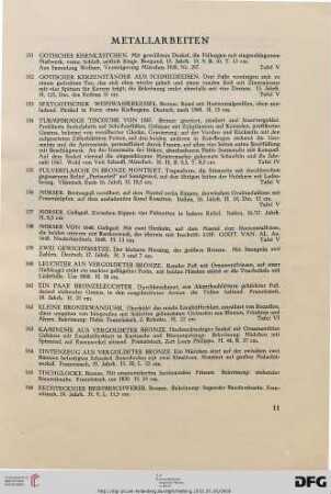 Metallarbeiten (Nr. 151-172)