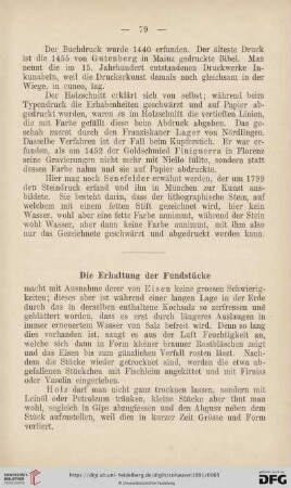 Die Erhaltung der Fundstücke