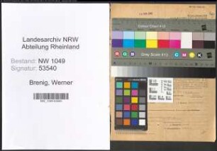 Entnazifizierung Werner Brenig , geb. 22.06.1894 (Verwaltungsbeamter)