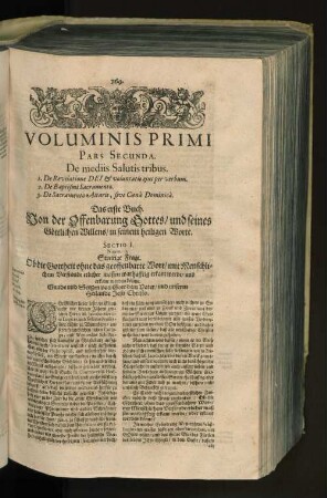 Voluminis Primi Pars Secunda. [...] Das erste Buch.