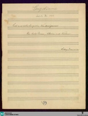 Lied eines siebenbürgischen Wanderzigeuners - Mus. Hs. 1307 : S, vl, pf; f
