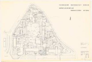 Technische Universität Berlin Nordgelände: Lageplan mit Grünflächenplan 1:500