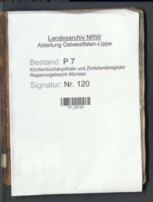 Zivilstandsregister der Munizipalität Harsewinkel (G 1812). (Gemeinde: Harsewinkel, Kreis Warendorf)