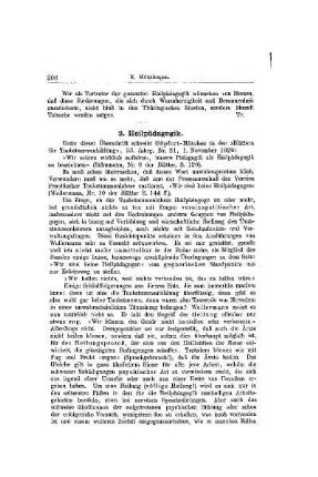 Heilpädagogik : [Mitteilungen]