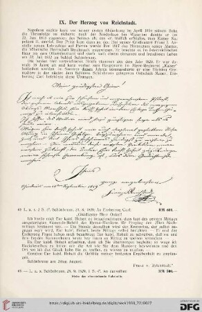 IX. Der Herzog von Reichstadt (Nr. 68-69)