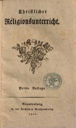 Christlicher Religionsunterricht