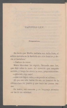 Capítulo LXV. - Preparativos.