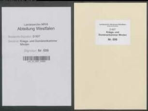 Amt Petershagen - Vogtei Windheim: Landmessungsprotokoll