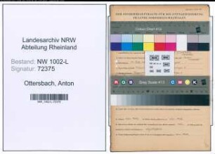 Entnazifizierung Anton Ottersbach , geb. 13.07.1897 (Inspektor)
