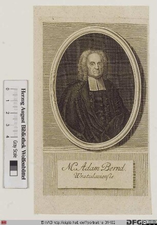 Bildnis Adam Bernd (Ps. Christianus Melodius)