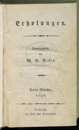 Drittes Bändchen, 1796.