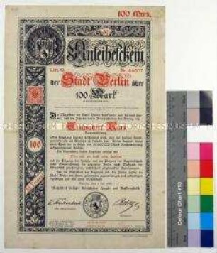 Anleihe der Stadt Berlin über 100 Mark Reichswährung
