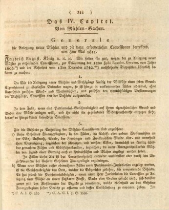 Das IV. Capitel. Von Mühlen-Sachen.