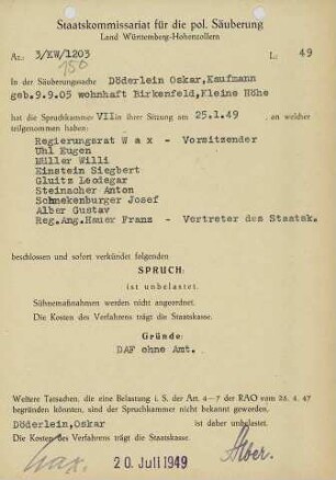 Döderlein, Oskar